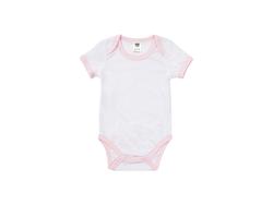 Baby Onesie Short Sleeve M(Pink Edge,3-6M)