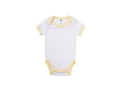 Mono Bebé Manga Corta Talla M (Borde amarillo,3-6M)