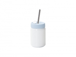 Sublimation Blanks 16oz/480ml Straight Stainless Steel No Handle Mason Jar w/ Silicon Lid
