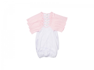 Sublimation Blanks Baby Nightdress Long Sleeve Raglan(Pink)