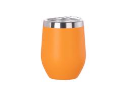 Copo de Vino Sem Asa Inox 12oz/360ml Coberto em Pó (Laranja)