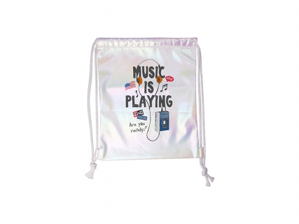 Sublimation Gradient Drawstring Backpack (White,33*40cm)
