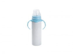 8oz/240ml Sublimation Blanks Stainless Steel Milk Sippy Bottle (White)