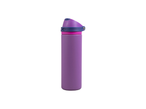 25oz/750ml Powder Coated Stainless Steel Bottle w/ Pop Lid (Purple)