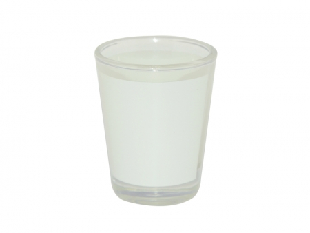 Sublimation 1.5oz Shot Glass Mug with White Patch
