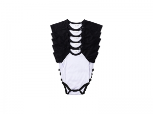 Sublimation Blank Baby Short Sleeve Onesie (Color Sleeve)