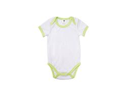 Mono Bebé Manga Corta Talla L (Borde verde,6-12M)