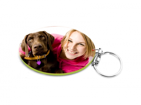 Sublimation Oval Plastic Keychain 57*82mm(Color Edge)
