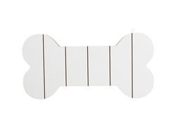 Cartel en forma de hueso de MDF con rayas (25.4*12.7*1.5cm)