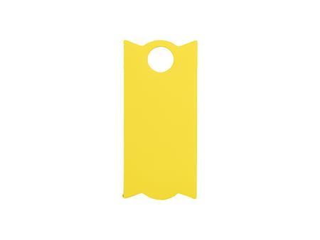 Etiqueta de identificación de silicona rectangular grabado láser para vaso Stanley de 30 oz (3.3 * 7.3 * 0.3 cm, amarillo)