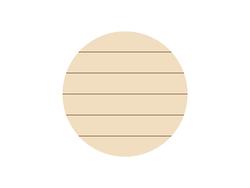 Tablero de madera redondo con rayas (φ30.5*1.5cm)