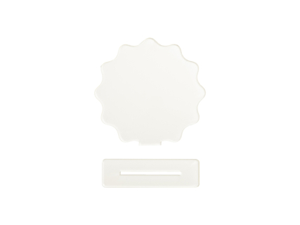 Sublimation Acrylic QR Code Photo Frame with Base(Wavy Shape,15.6*15*0.4cm)