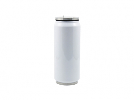 Lata 12oz Acero Inoxidable con Boquilla (Blanco)