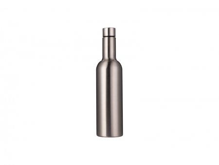 Botella Vino Acero Inoxidable 25oz/750ml (Plateado)
