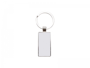 Sublimation Blanks Double Sided Aluminium insert Key Chain 2.2*5.1cm-Silver