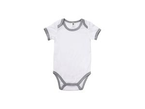 Baby Onesie Short Sleeve XL(Gray Edge,12-18M)