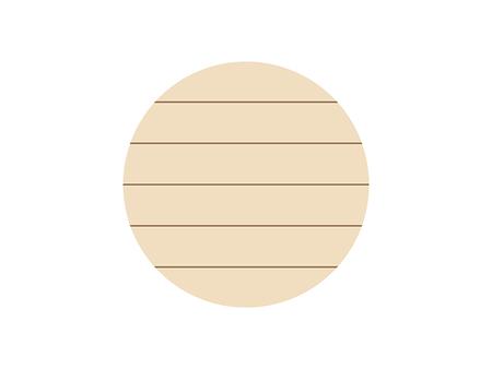 Sublimation Blanks Round Plywood Sign w/ Stripes (φ30.5*1.5cm)