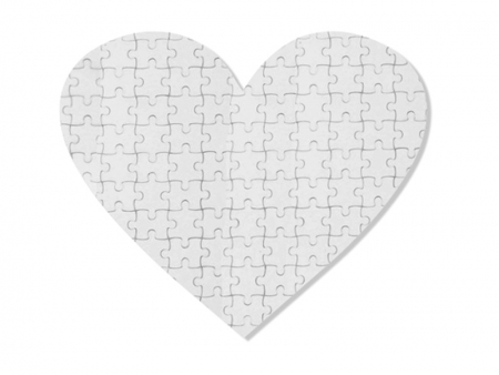 75 Pieces Sublimation Heart Fabric Puzzle