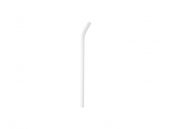 20cm Curved Clear Glass Straw