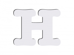 Sublimation HB Letters -H (10*10cm)