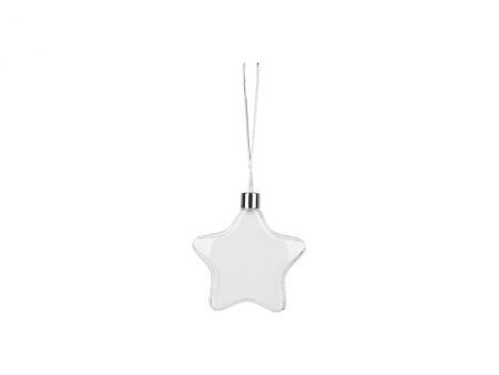 Sublimation Hanging Plastic Ornament (Star, 9*9.5cm)