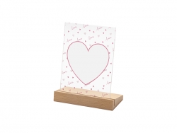 Sublimation Blanks Retangular Glass Photo Frame w/ White Patch (Red LOVE, 12.7*17.8cm)