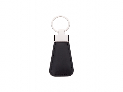 Llavero Cuero PU (Trapecio, Negro)