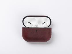 Caixa de Carregamento Auscultadores  AirPods Pro para Gravação (Vermelho Escuro/Preto)