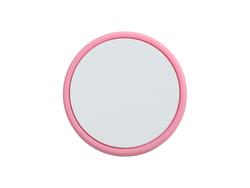 Tapa de pajita de silicona con inserto (Rosado, Redonda)