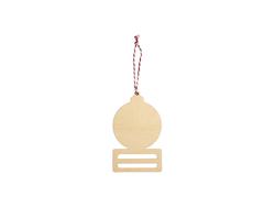 Porta-cédulas em contraplacado para sublimação (9,2 x 15,2 x 0,4 cm, formato bola de Natal)