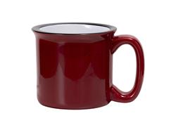 Caneca de cerâmica esmaltada de 400 ml (padrão vermelho)Quantidade mínima: 1.008 peças
