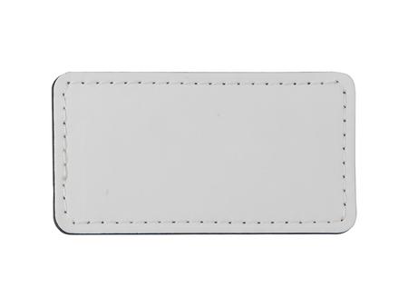 Sublimation PU Leather Badge Name Tag (White, Big Rectangle)