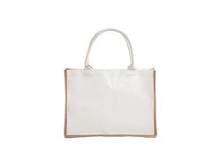 Saco de compras em lona de linho DTF (30 x 40 x 12 cm)