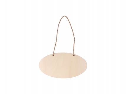 Percha de puerta de madera contrachapada para sublimación (Ovalado, 14*26cm)