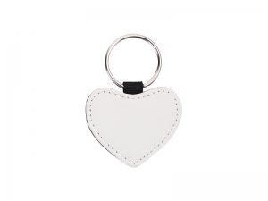 Sublimation PU Leather Key Chain (Heart)