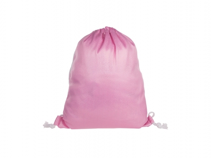 Sublimation Glitter Drawstring Backpack (Pink)