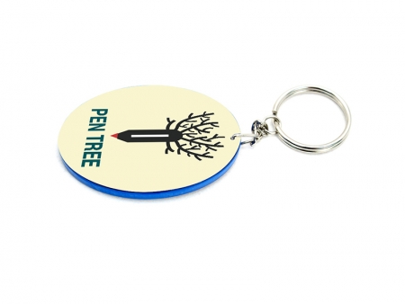 Sublimation Oval Plastic Keychain 48*68mm(Color Edge)