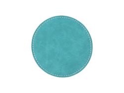 Posavasos Redondo Cuero PU(Verde, 9.5cm)
