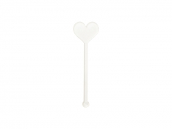 Sublimation Blanks Acrylic Drink Stirrers (3*10*0.4cm,Heart Shape)