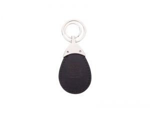 PU Leather Key Chain (Water drop, Black)