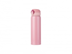 Sublimation 500ml/17oz Pop Lid Stainless Steel Bottle (Pink)