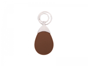 PU Leather Key Chain (Water drop, Brown)