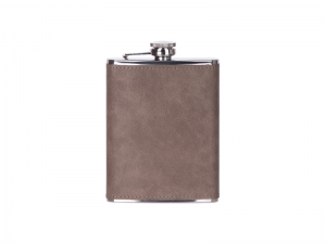 Sublimation 8oz/240ml Stainless Steel Flask with PU Cover (Dark Gray)