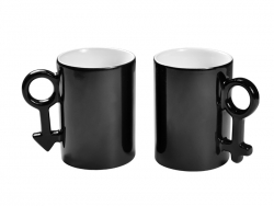 Sublimation 10oz Couple Color Changing Mug (Black)