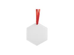 Adorno acrílico de sublimación (hexágono, 7,6 * 7,6 * 0,2 cm)