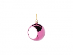 Sublimation 6cm Plastic Christmas Ball Ornament (Rose red)