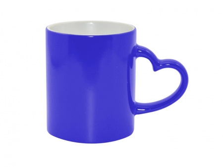 Taza Mágica 11oz Asa Corazón Azul