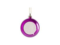 Adorno de bola de Navidad brillante de plástico de 8 cm sin insert (Morado)Cantidad mínima: 2000uds