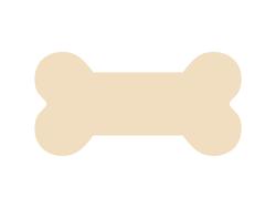 Tablero de madera en forma de hueso con rayas (25.4*12.7*1.5cm)