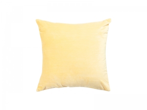 Sublimation Blanks Pillow Cover(Plush, Yellow W/ White)